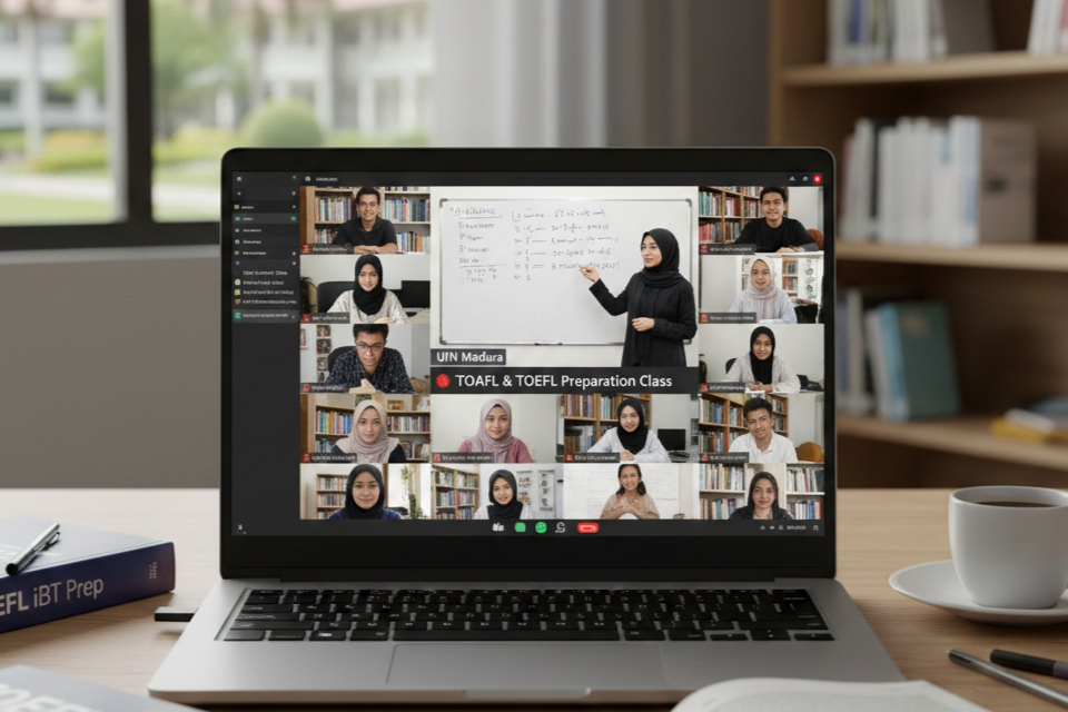 UPT Bahasa Adakan Kelas Persiapan TOAFL dan  TOEFL Daring Gratis untuk Mahasiswa UIN Madura